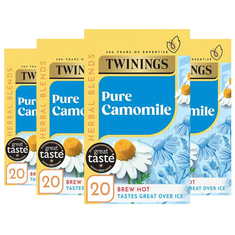 Twinings Pure Camomile - Enveloped & Tagged Tea Bags 4x20x2g