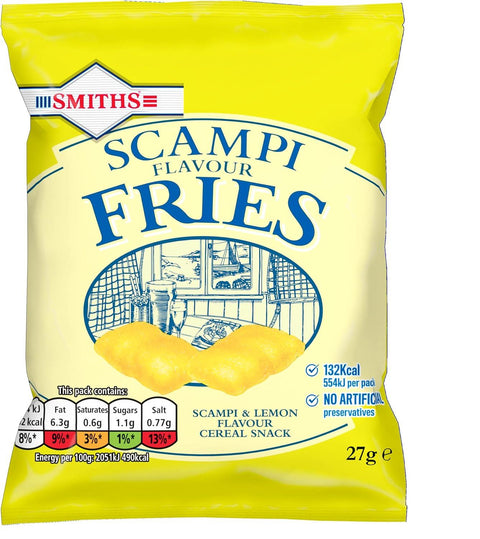 Smith's Scampi Flavour Fries Pub Card with 24 x 27g Packs