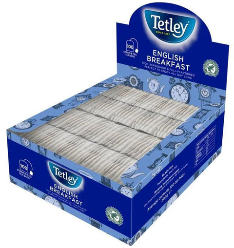 Tetley English Breakfast SM S&T - 100 Pack (250g)