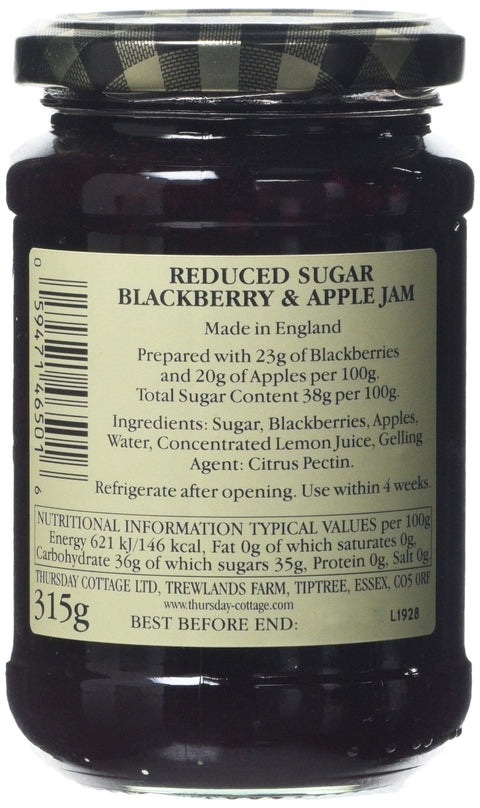 Thursday Cottage Reduced Sugar Blackberry And Apple Jam 6x315g