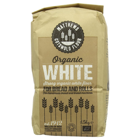 Matthews Cotswold Organic Strong White Flour 5x1.5kg
