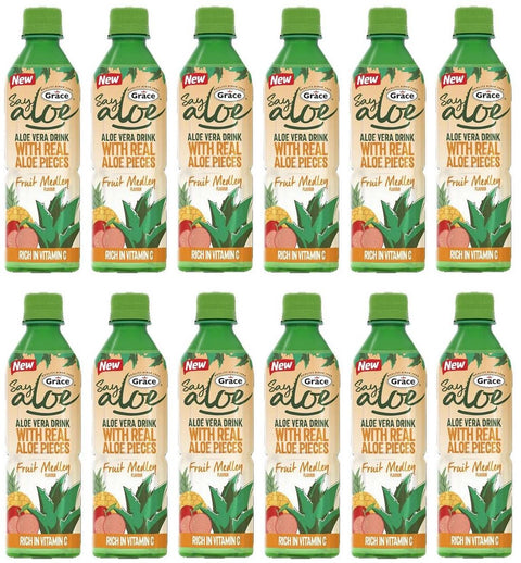 Grace Say Aloe Fruit Medley Drink 12x500ml
