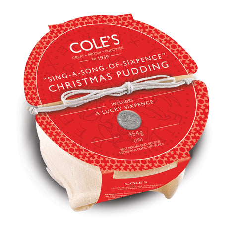 Cole's Sing a Song of Sixpence Christmas Pudding 6x454g