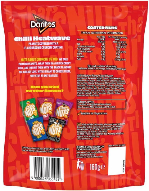 That's Nuts Doritos Chilli Heatwave Bag 8x160g