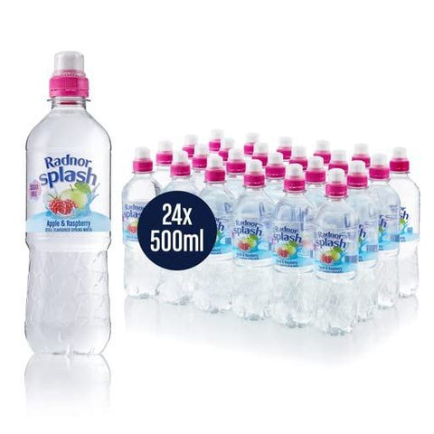 Radnor SPLASH Apple & Raspberry Flavoured Water 24x500ml
