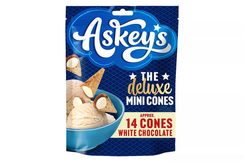 Askeys Deluxe Mini White Chocolate Cones 6x70g