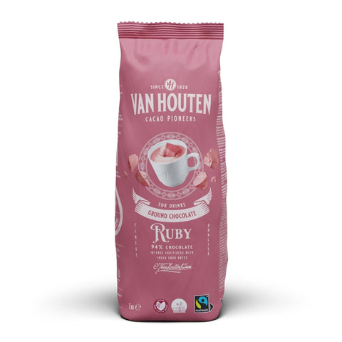Van Houten Ruby Chocolate Drink Powder with Milk Chocolate 1kg
