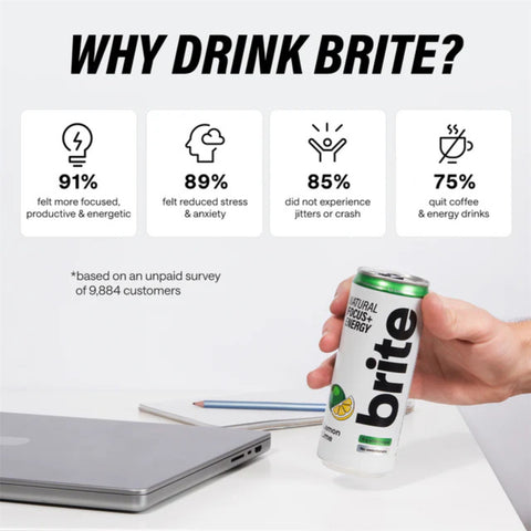 Brite Natural Focus + Sparkling Brite Lemon Lime 12 x 330ml