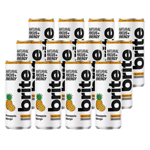 Brite Natural Focus+ Energy Pineapple Mango 12 x 330ml