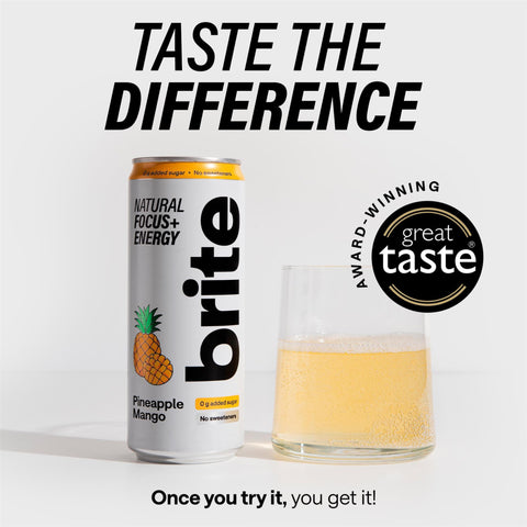 Brite Natural Focus+ Energy Pineapple Mango 12 x 330ml