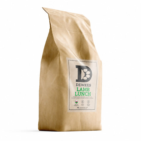 Dewkes Lamb Lunch Grain Free Dry Dog Food 2kg, packaging photo 1