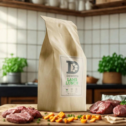 Dewkes Lamb Lunch Grain Free Dry Dog Food 2kg, packaging photo 3