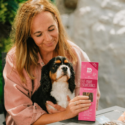 Dewkes Porky Scratchings Dog Treats 65g, packaging photo 2