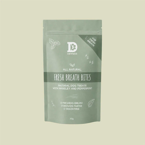 Dewkes Fresh Breath Bites Dental Dog Treats 70g, packaging photo 8