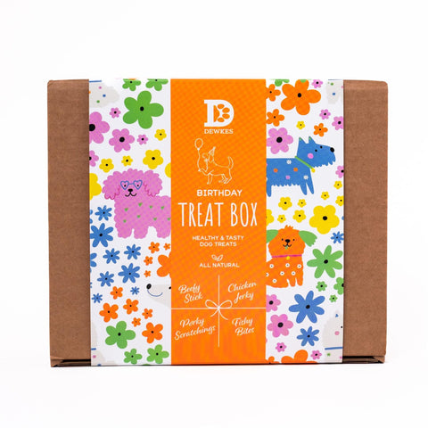 Dewkes Birthday Dog Treat Gift Box, packaging photo