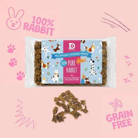 Dewkes Rabbit Pure Meat Dog Treats Reusable Tin, packaging photo 2