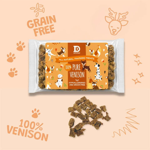 Dewkes Venison Pure Meat Dog Treats Reusable Tin, packaging photo 2