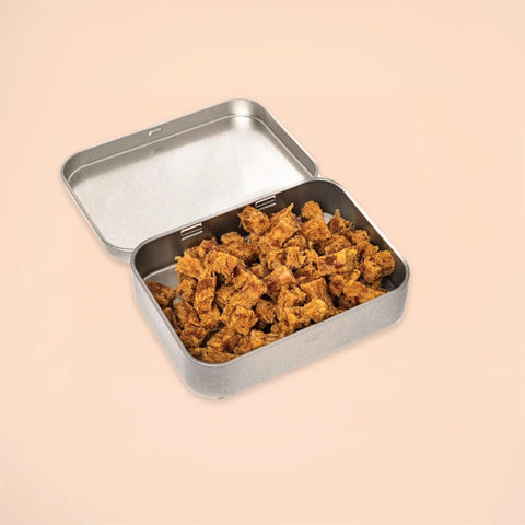 Dewkes Venison Pure Meat Dog Treats Reusable Tin, packaging photo 6
