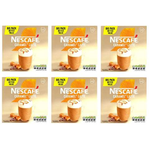 Nescafé Caramel Latte Sachets 6 x 204g (72 x 17g Sachets)
