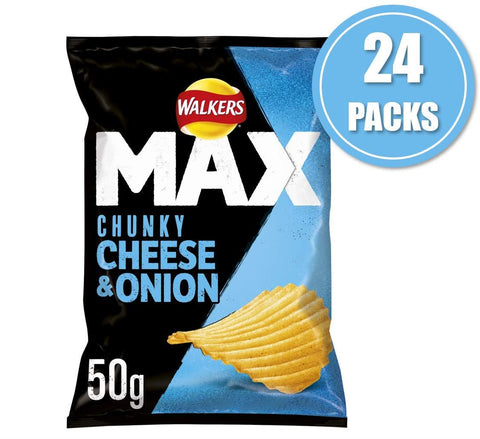 Walkers Max Chunky Cheese & Onion Crisps 24x50g