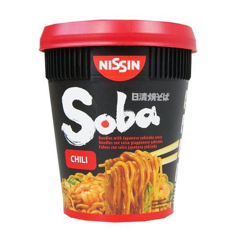 Nissin Soba Chilli Pot Noodles Cups 8x90g