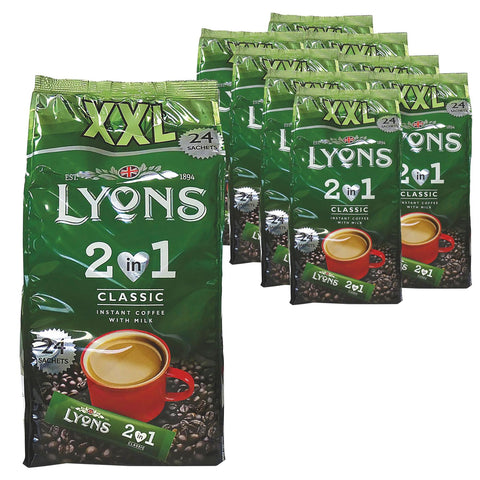 Lyons XXL 2 in 1 Coffee Sachets 8 x 24 x 16g