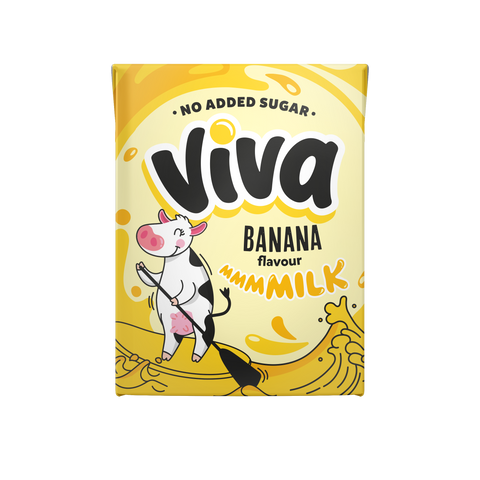 Viva Banana Flavoured Milk Cartons 200ml