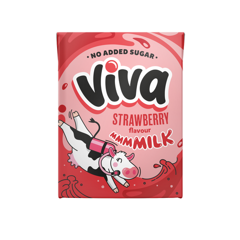 Viva Strawberry Flavoured Milk Cartons 200ml