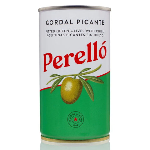 Perello Gordal Picante Green Pitted Olives 6x150g