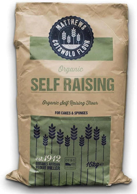 Matthews Cotswold Organic Self Raising Flour 1x16kg