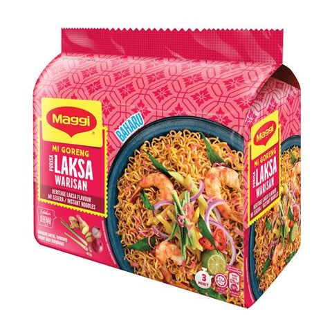 Maggi Mi Goreng Laksa Warisan Instant Noodles 12x5x78g