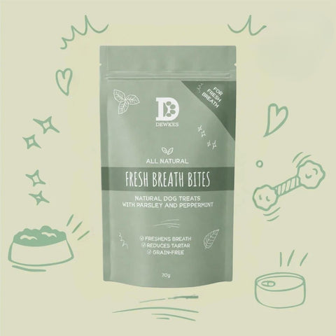 Dewkes Fresh Breath Bites Dental Dog Treats 70g