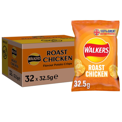 Walkers Roast Chicken Crisps Box 32x32.5g