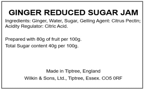 Tiptree Ginger Reduced Sugar Jam 6x200g