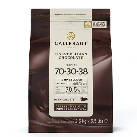Callebaut Dark Chocolate Callets 70-30-38 70.5% 2.5kg