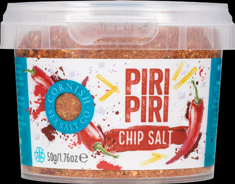 Cornish Sea Salt Piri Piri Chip Salt 4x50g