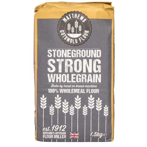 Matthews Traditional Stoneground Strong Wholegrain Flour 5x1.5kg