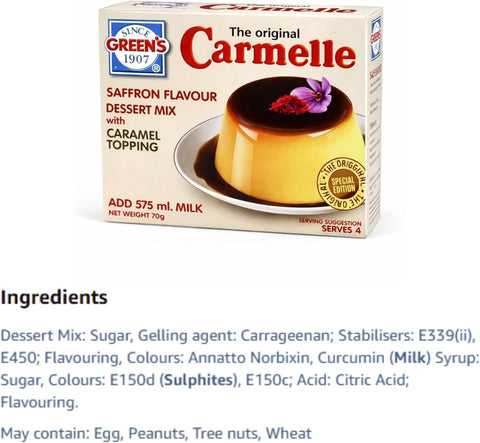 Green’s Original Carmelle Dessert Mix Saffron Flavour 6x70g