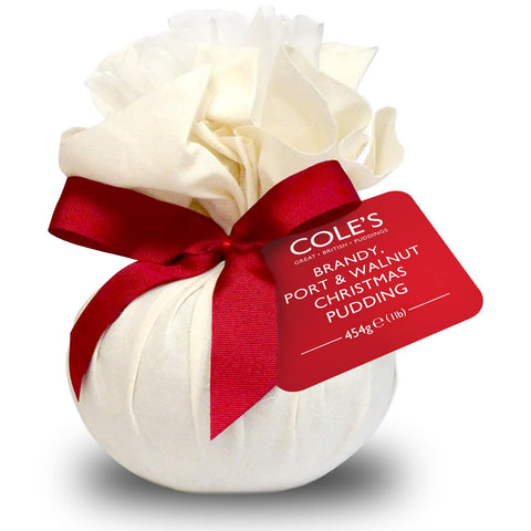 Cole's Brandy, Port & Walnut Christmas Pudding 6x454g