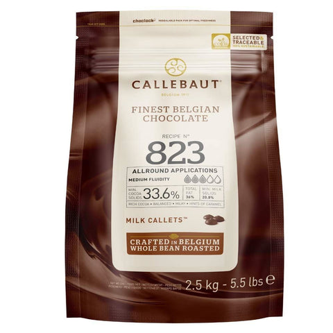 Callebaut Milk Chocolate 823 Callets 33.6% 2.5kg