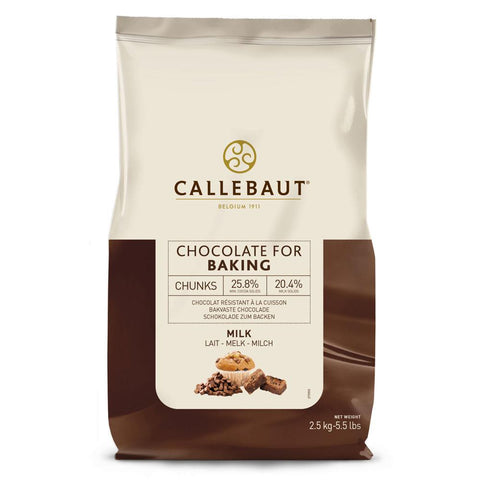 Callebaut Chocolate Chunks Milk 25.8% 1x2.5kg