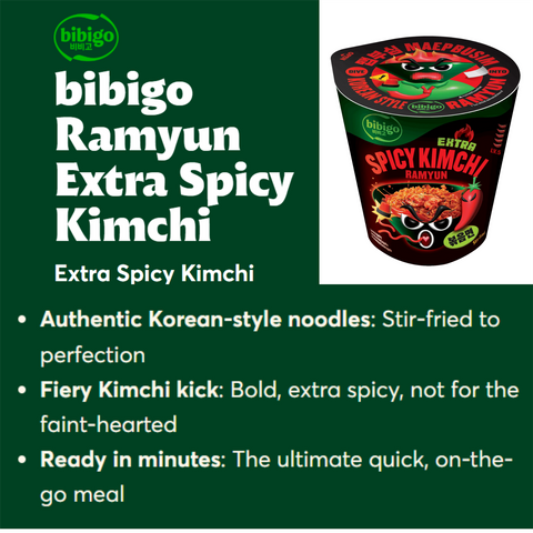 Bibigo Extra Spicy Kimchi Ramyun 8x98g