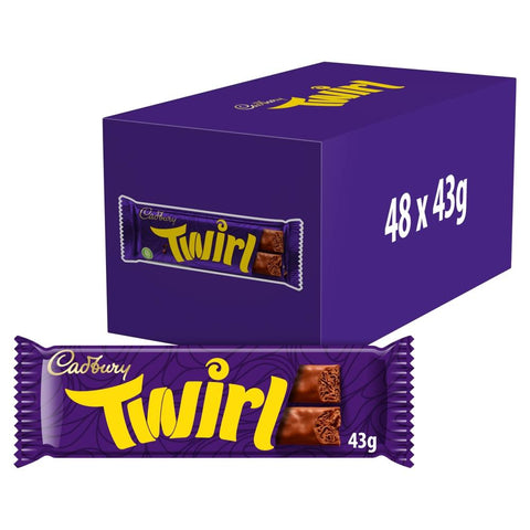 Cadbury Twirl Chocolate Bars 48x43g