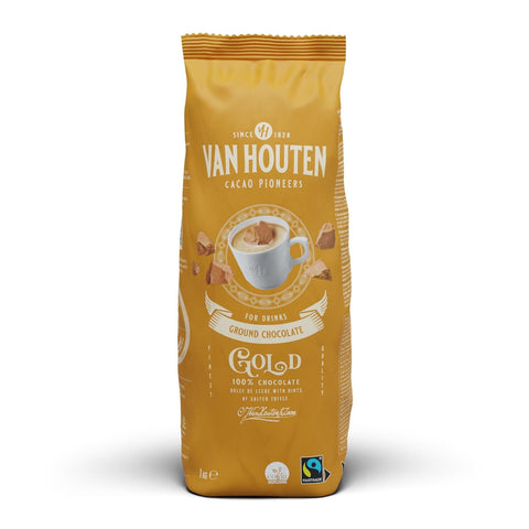 Van Houten Ground Gold Ground White Chocolate with Caramel 1kg