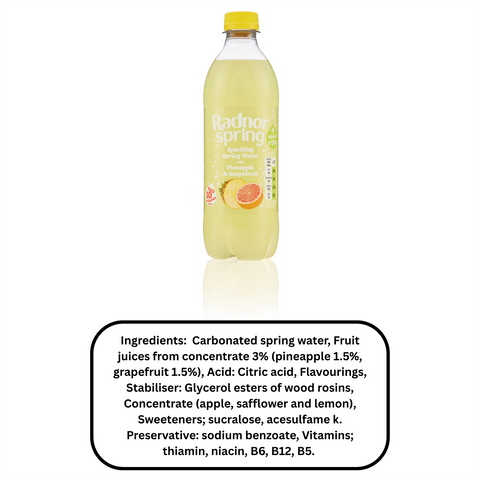 Radnor Spring Pineapple & Grapefruit 24x500ml Bottles