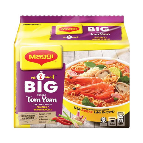 Maggi 2 Minutes BIG Perisa Tom Yam Instant Noodles 8x5x107g