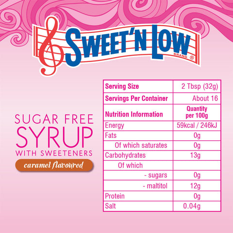 Sweet'N Low Sugar Free Caramel Flavoured Syrup 510g