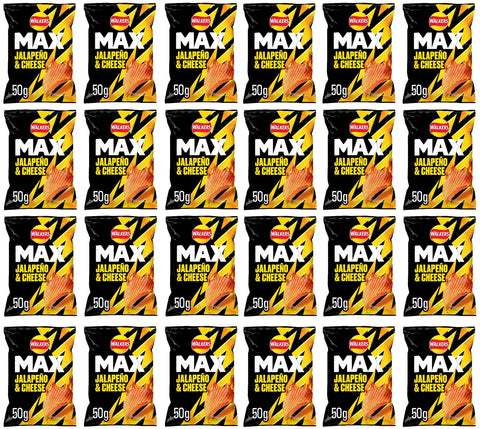 Walkers Max Jalapeno & Cheese Bag 24x50g