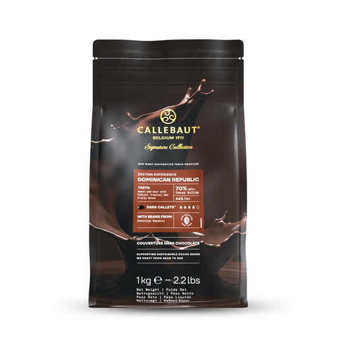 Callebaut Zestina Dominican Republic Couverture Dark Chocolate Callets 1kg