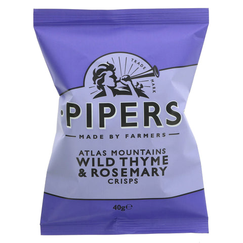 Pipers Crisps Atlas Mountain Wild Thyme & Rosemary 24x40g